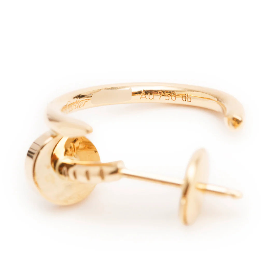 18k Yellow Gold Juste un Clou Hoop Earrings, Small Model