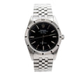 Stainless Steel Oyster Perpetual Engine Turned Bezel Air King 34 MM Watch Black Dial 14010