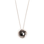 Sterling Silver Onyx Infinity Pendant Necklace