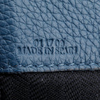 Blue Calfskin Leather Medium Hammock Bag