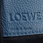 Blue Calfskin Leather Medium Hammock Bag