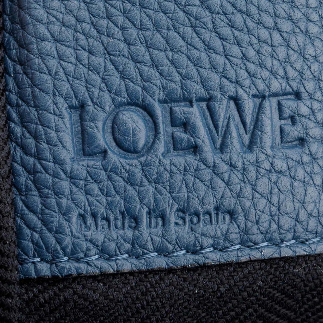 Blue Calfskin Leather Medium Hammock Bag