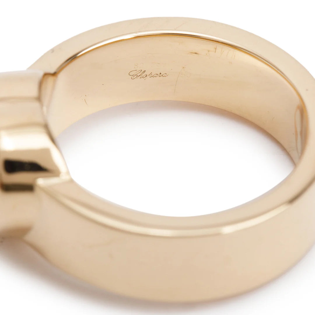 18k Yellow Gold Happy Diamonds Heart Cocktail Ring, Size 4.75