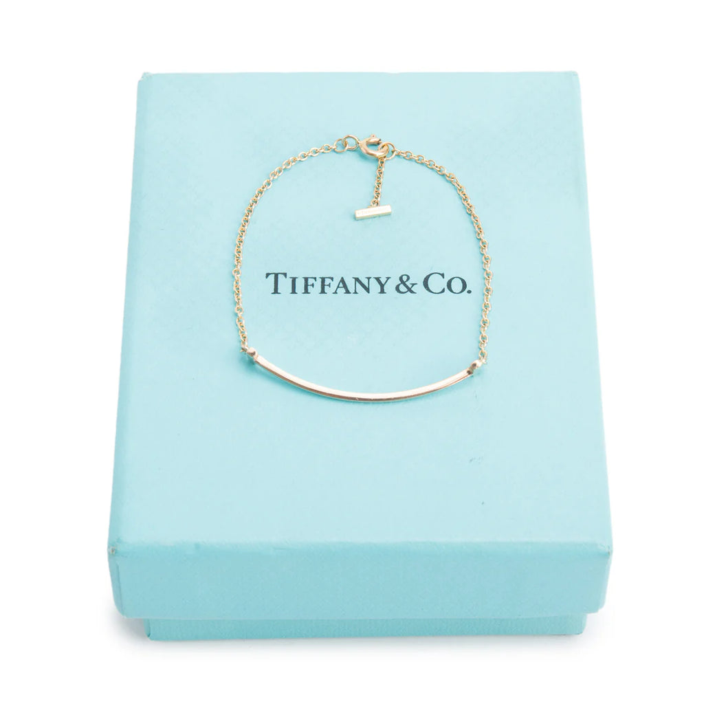 2023 18k Yellow Gold T Smile Bracelet w/ Box &amp; Receipt