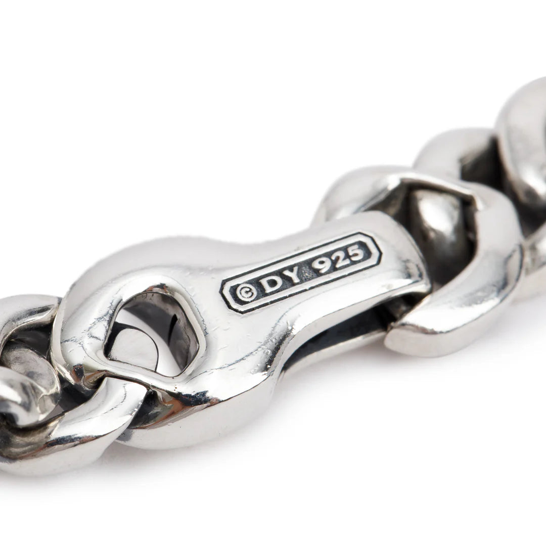 Sterling Silver 8 MM Curb Chain Link Bracelet