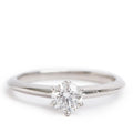 Platinum 0.44 ct. Diamond Solitaire Engagement Ring, Size 6 w/ Box