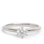 Platinum 0.44 ct. Diamond Solitaire Engagement Ring, Size 6 w/ Box