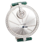 18k White Gold Diamond Bezel Captive de 50 MM Watch Silver Diamond Dial 3245 w/ Box &amp; Extra Strap