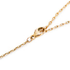 Gold-Plated Pink Swift Leather O'Kelly Pendant Necklace w/ Box