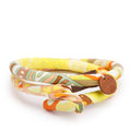 Yellow/Multicolor Petit H Double Tour Silk Bracelet w/ Box