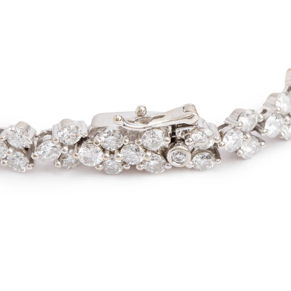 18k White Gold 6.00 tcw. Diamond Link Bracelet