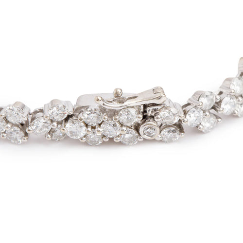 18k White Gold 6.00 tcw. Diamond Link Bracelet
