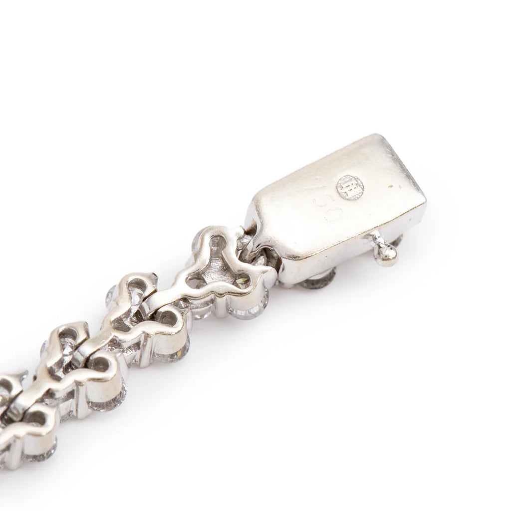 18k White Gold 6.00 tcw. Diamond Link Bracelet