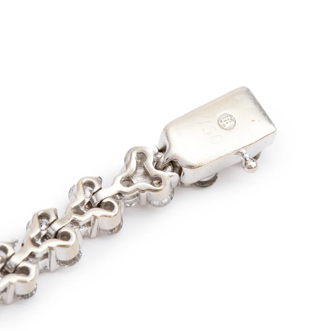 18k White Gold 6.00 tcw. Diamond Link Bracelet