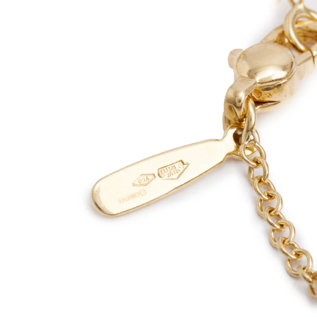 18k Yellow Gold Multi-Stone and Diamond Lariat Necklace