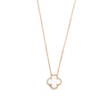 2024 18k Yellow Gold Vintage Alhambra Mother of Pearl Pendant Necklace w/ Box &amp; Certificate