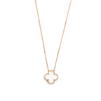 2024 18k Yellow Gold Vintage Alhambra Mother of Pearl Pendant Necklace w/ Box &amp; Certificate