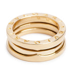 BVLGARI 18k Yellow Gold B.Zero1 3-Band Ring, Size 51 5.5