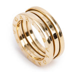 BVLGARI 18k Yellow Gold B.Zero1 3-Band Ring, Size 51 5.5
