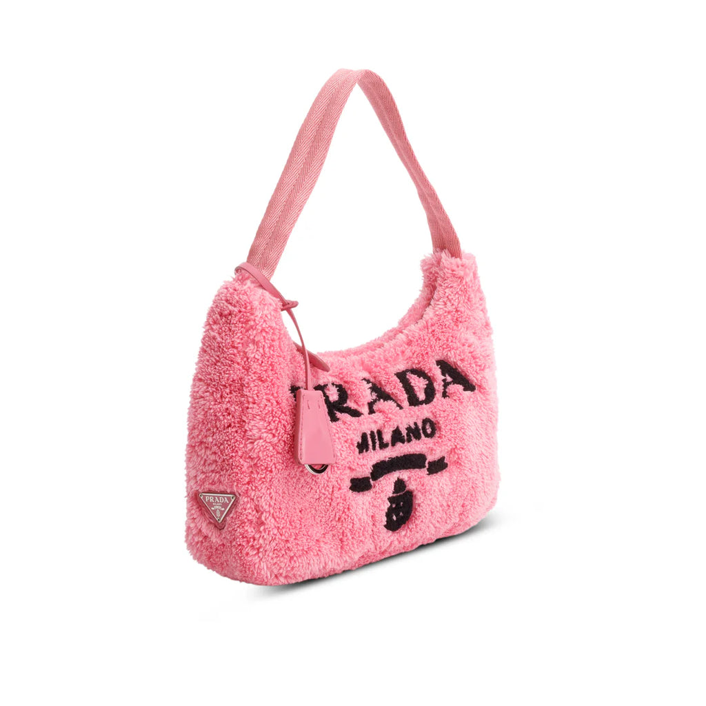 2024 Pink Terry Cloth Mini Re-Edition 2000 Bag w/ Box & Authenticity Card