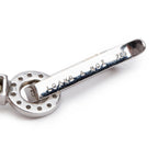 18k White Gold Colored Stone, Diamond &amp; Pearl Large Cross Pendant