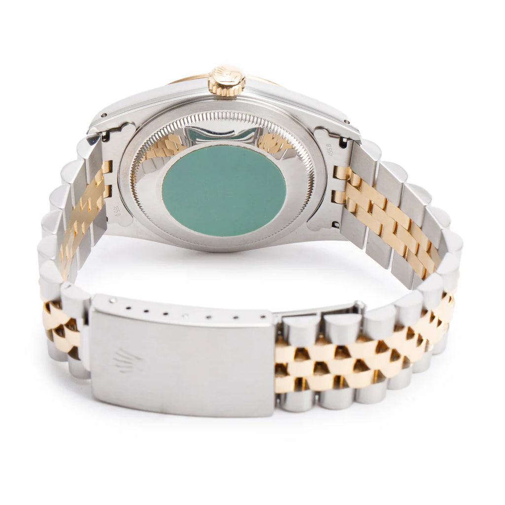 Stainless Steel &amp; 18k Yellow Gold Datejust 36 MM Automatic Watch Gold Dial 16233 w/ Box &amp; Papers