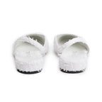 White Tweed Cap Toe CC Slingback Flat, Size 38 w/ Box