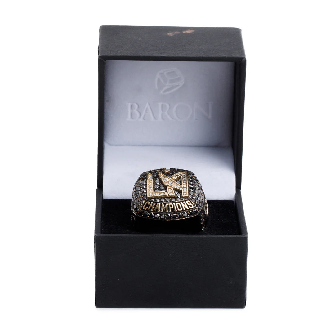 Los Angeles Football Club 2022 MLS Championship 10k Yellow &amp; White Gold Diamond Ring, Size 12 w/ Box