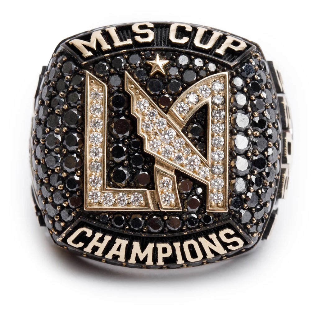 Los Angeles Football Club 2022 MLS Championship 10k Yellow &amp; White Gold Diamond Ring, Size 12 w/ Box