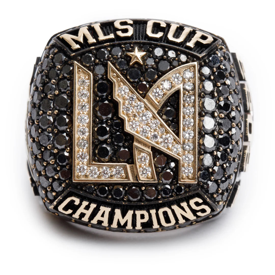 Los Angeles Football Club 2022 MLS Championship 10k Yellow &amp; White Gold Diamond Ring, Size 12 w/ Box