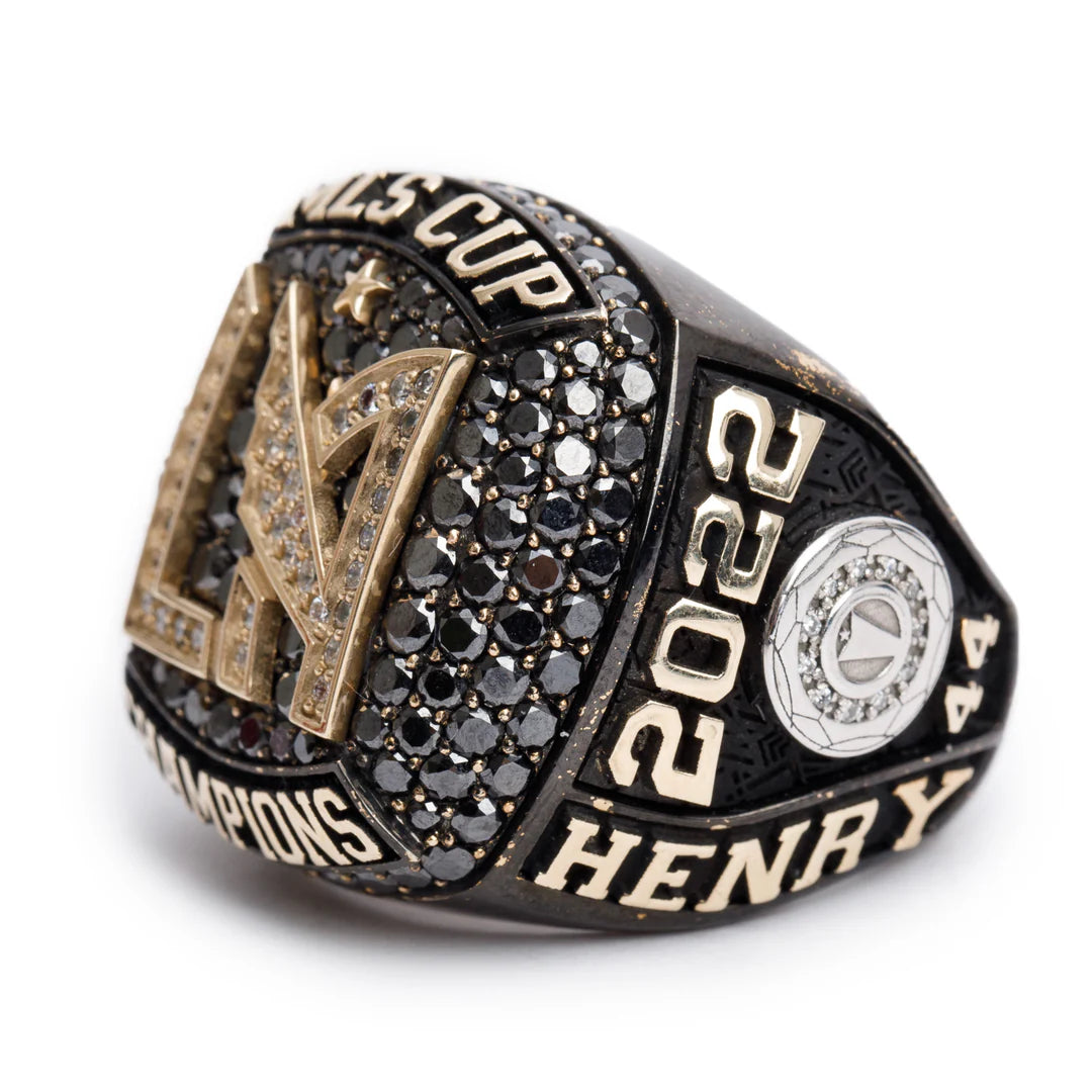Los Angeles Football Club 2022 MLS Championship 10k Yellow &amp; White Gold Diamond Ring, Size 12 w/ Box