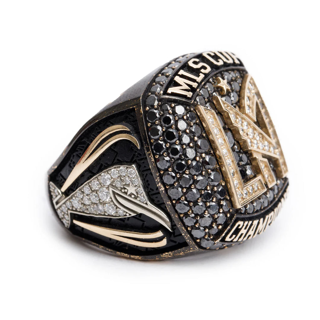 Los Angeles Football Club 2022 MLS Championship 10k Yellow &amp; White Gold Diamond Ring, Size 12 w/ Box