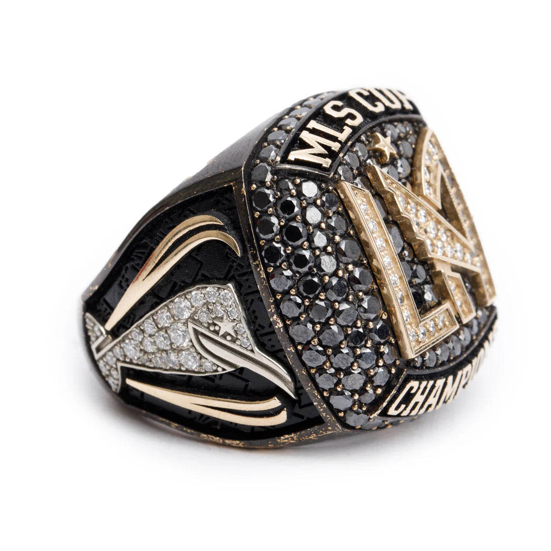 Los Angeles Football Club 2022 MLS Championship 10k Yellow &amp; White Gold Diamond Ring, Size 12 w/ Box
