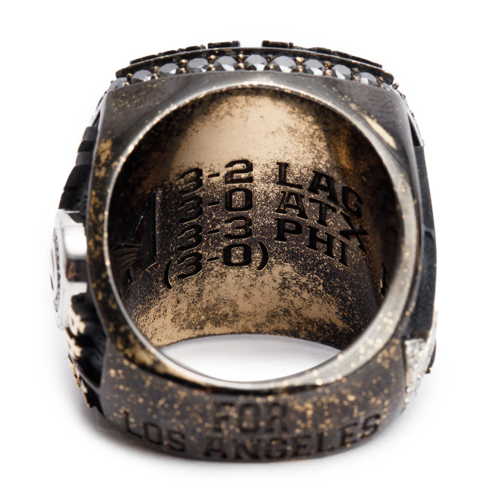 Los Angeles Football Club 2022 MLS Championship 10k Yellow &amp; White Gold Diamond Ring, Size 12 w/ Box