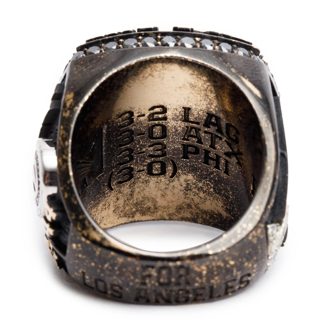 Los Angeles Football Club 2022 MLS Championship 10k Yellow &amp; White Gold Diamond Ring, Size 12 w/ Box