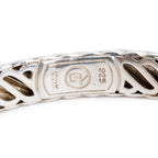 Sterling Silver Topaz &amp; Diamond 10 MM Cable Waverly Bracelet