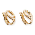 18k Yellow Gold Horsebit Clip On Earrings