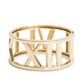 Vintage 18k Yellow Gold Atlas Wide Bangle Bracelet w/ Box