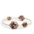18k Yellow Gold Diamond &amp; Calcite Bangle Bracelet