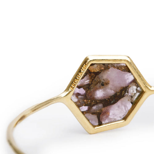 18k Yellow Gold Diamond &amp; Calcite Bangle Bracelet