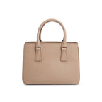 2022 Beige Saffiano Leather Mini Tote w/ Strap, Coin Pouch &amp; Authenticity Card