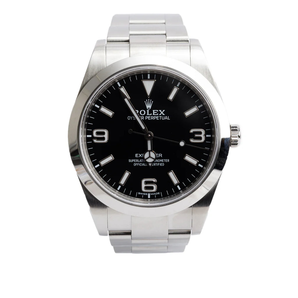 Stainless Steel Oyster Perpetual Explorer 39 MM Watch 214270 w/ Box &amp; Papers