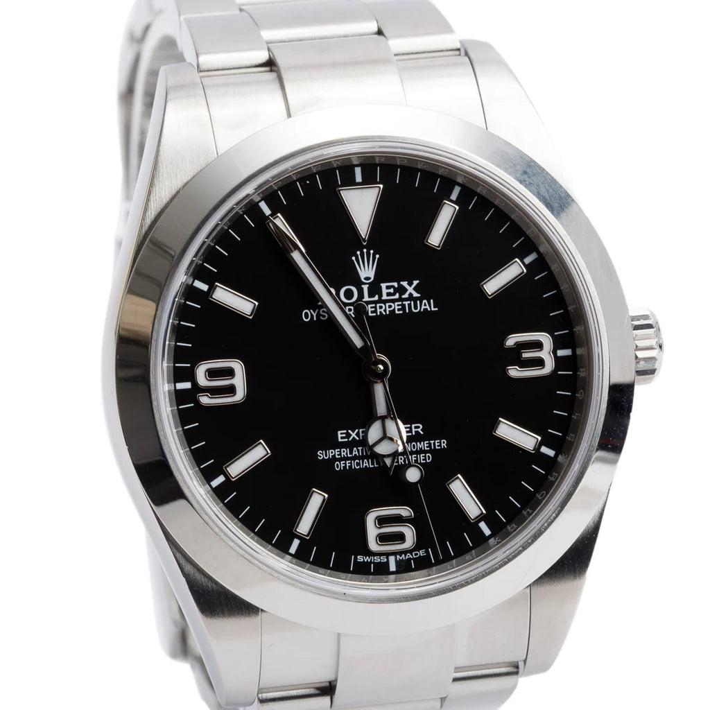 Stainless Steel Oyster Perpetual Explorer 39 MM Watch 214270 w/ Box &amp; Papers