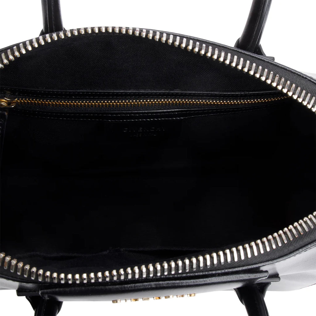 Black Box Leather Small Antigona Satchel