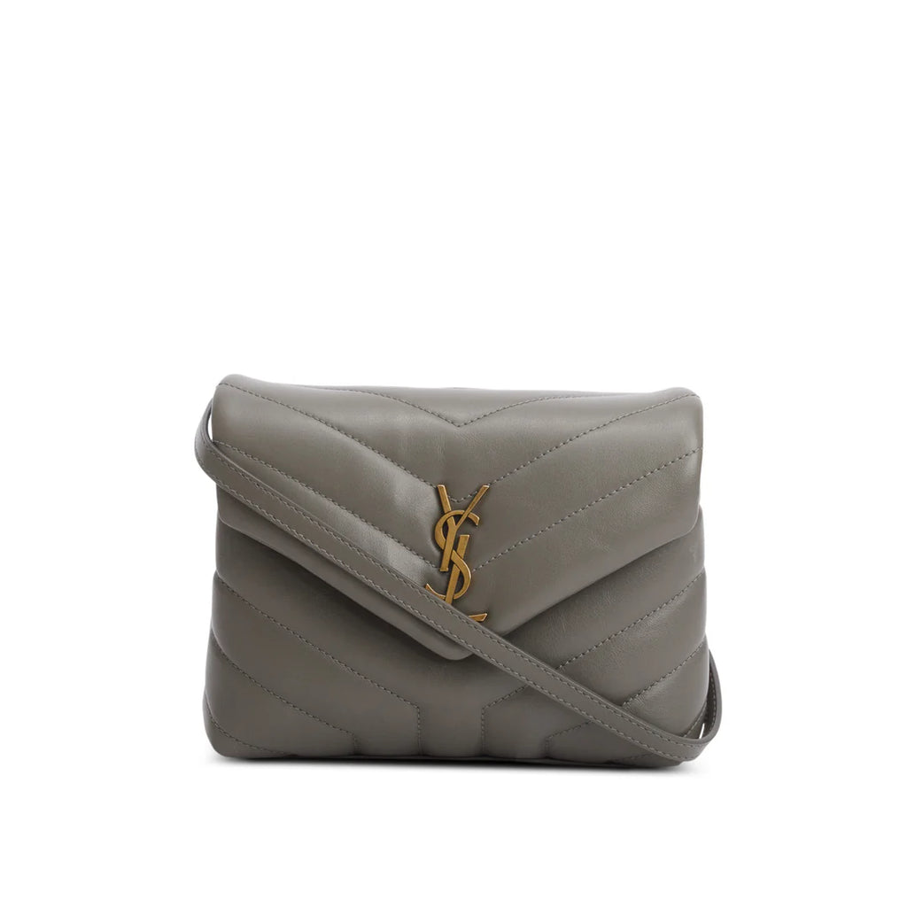 2021 Grey Calfskin Y Quilted Monogram Toy Loulou Crossbody Bag