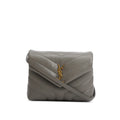 2021 Grey Calfskin Y Quilted Monogram Toy Loulou Crossbody Bag