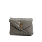 2021 Grey Calfskin Y Quilted Monogram Toy Loulou Crossbody Bag