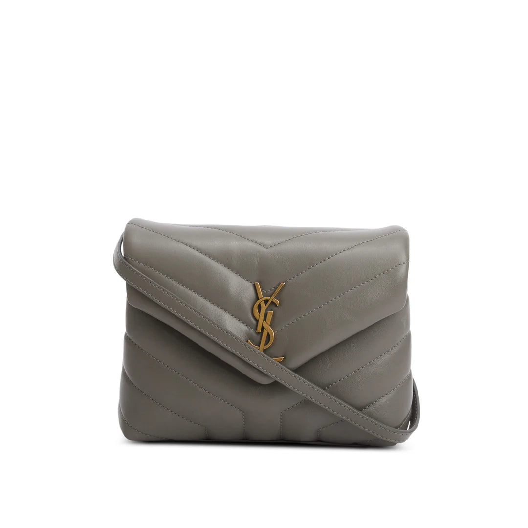 2021 Grey Calfskin Y Quilted Monogram Toy Loulou Crossbody Bag
