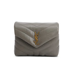 2021 Grey Calfskin Y Quilted Monogram Toy Loulou Crossbody Bag
