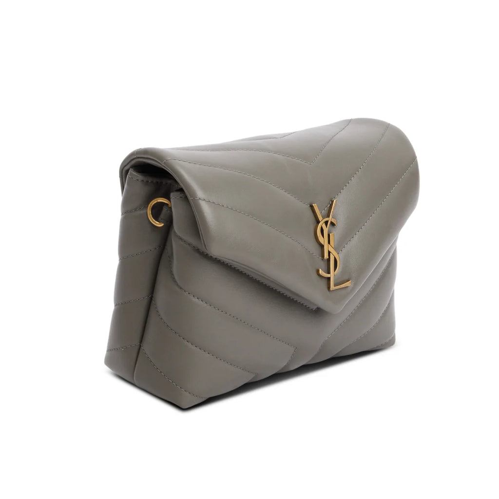 2021 Grey Calfskin Y Quilted Monogram Toy Loulou Crossbody Bag